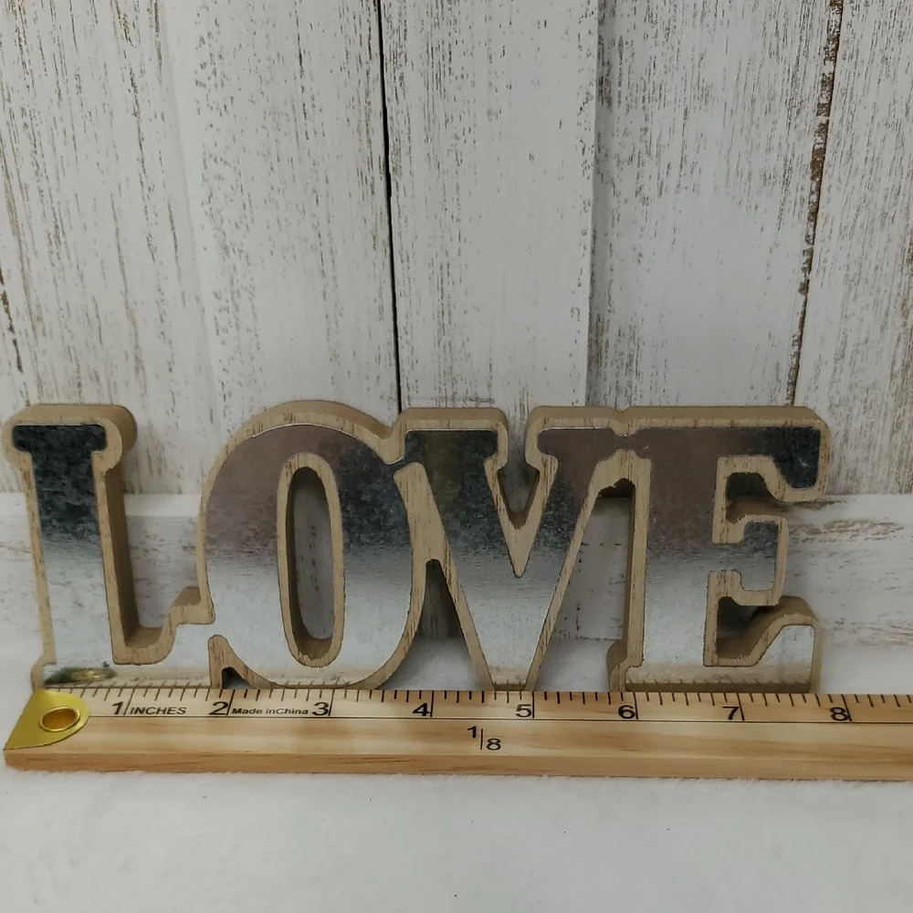 Corrugated Metal Heart Wall Decor & Freestanding LOVE Sign Farmhouse Country